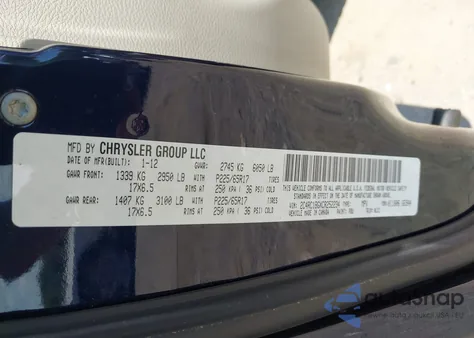 2012 Chrysler Town & Country Touring z USA, uszkodzony, nr VIN 2C4RC1BGXCR252234